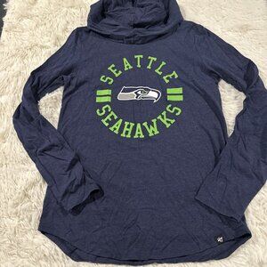 47 womens small Seattle Seahawks shirt hooded long sleeve